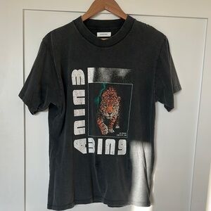 Anine Bing Black Short Sleeve Graphic Tee